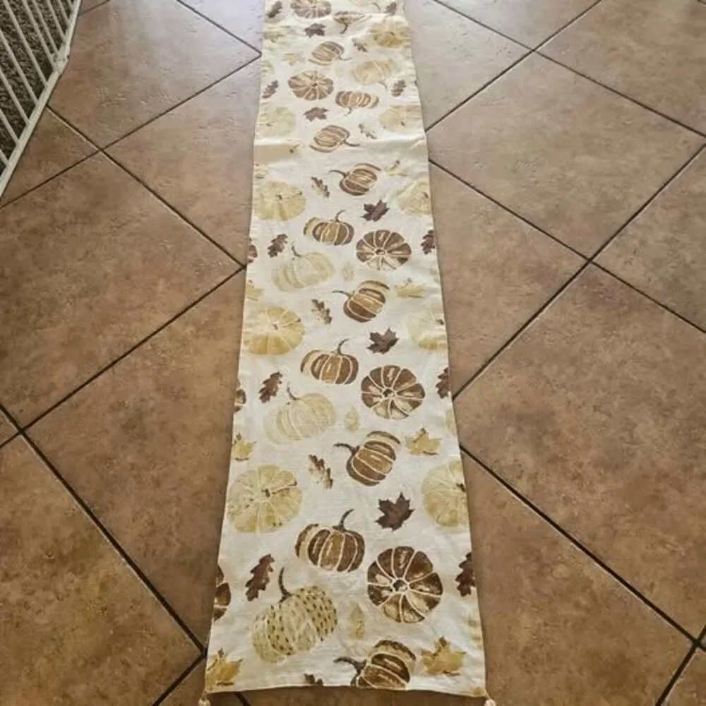 Beaded Pumpkin Table Runner